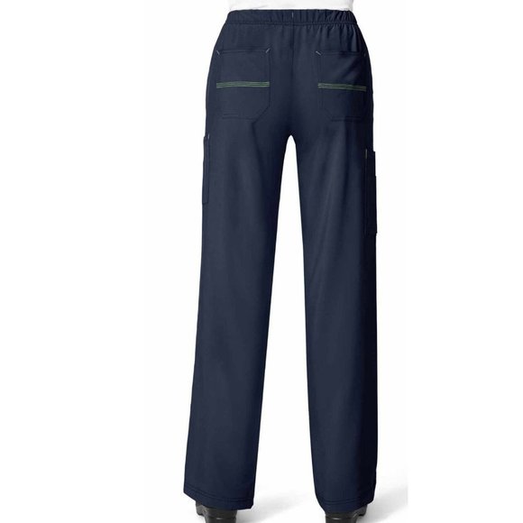 Carhartt Force Womens Scrub Cargo Pants Wide Leg Drawstring Waist BlueTall Large - Picture 2 of 7